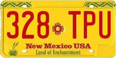 NM license plate 328TPU