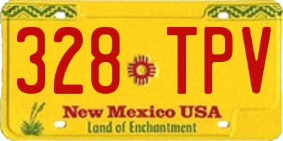 NM license plate 328TPV
