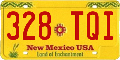 NM license plate 328TQI