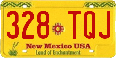 NM license plate 328TQJ