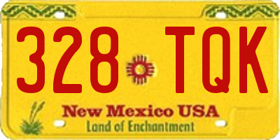 NM license plate 328TQK