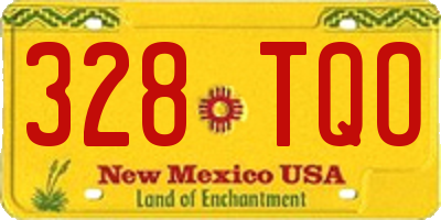 NM license plate 328TQO