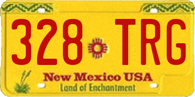 NM license plate 328TRG