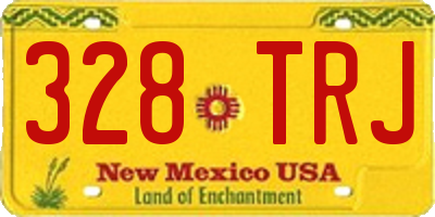 NM license plate 328TRJ