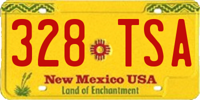 NM license plate 328TSA