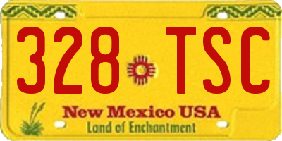 NM license plate 328TSC