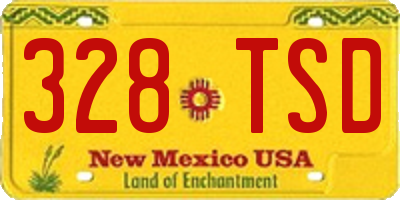 NM license plate 328TSD