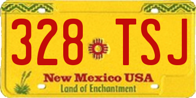 NM license plate 328TSJ