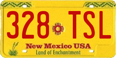 NM license plate 328TSL