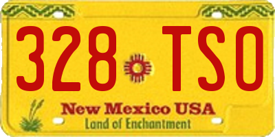 NM license plate 328TSO