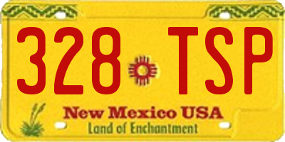 NM license plate 328TSP