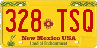 NM license plate 328TSQ
