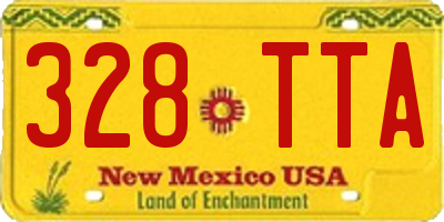 NM license plate 328TTA