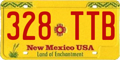 NM license plate 328TTB