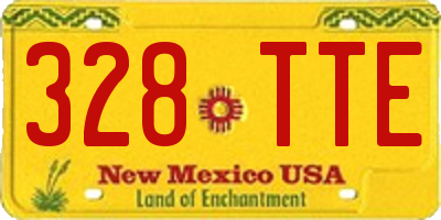 NM license plate 328TTE