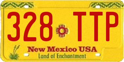 NM license plate 328TTP
