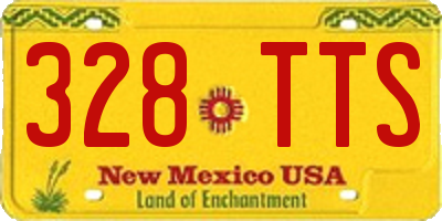 NM license plate 328TTS
