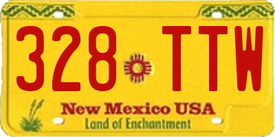NM license plate 328TTW