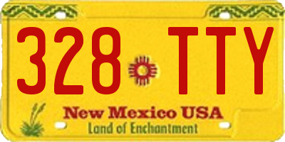 NM license plate 328TTY