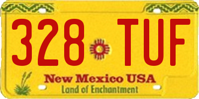 NM license plate 328TUF