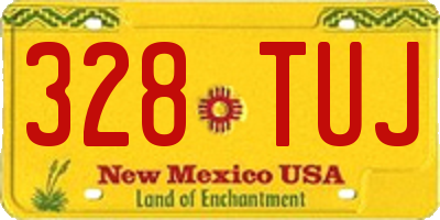 NM license plate 328TUJ