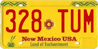 NM license plate 328TUM