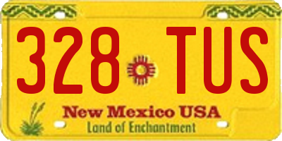NM license plate 328TUS