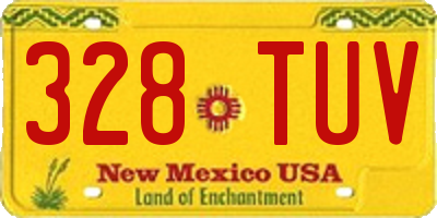 NM license plate 328TUV
