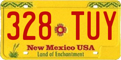 NM license plate 328TUY