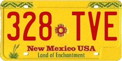 NM license plate 328TVE