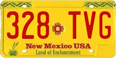 NM license plate 328TVG