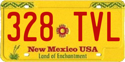 NM license plate 328TVL