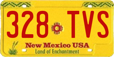 NM license plate 328TVS