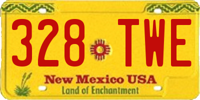 NM license plate 328TWE