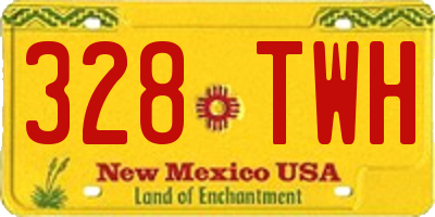 NM license plate 328TWH