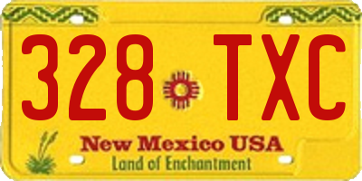 NM license plate 328TXC