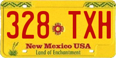 NM license plate 328TXH