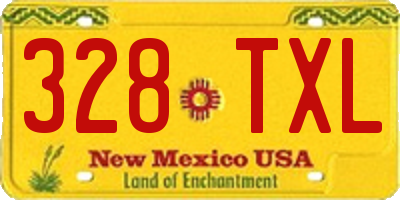 NM license plate 328TXL