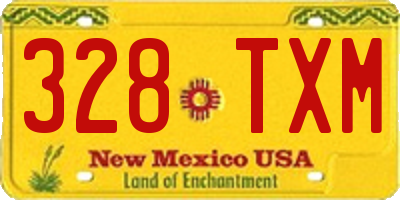 NM license plate 328TXM