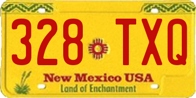 NM license plate 328TXQ