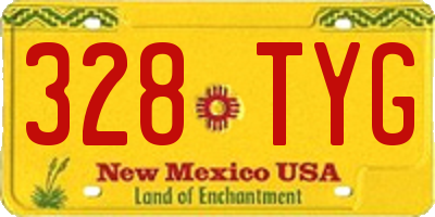 NM license plate 328TYG