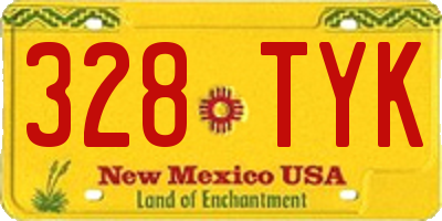 NM license plate 328TYK