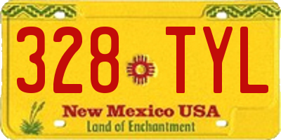 NM license plate 328TYL