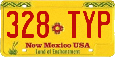 NM license plate 328TYP