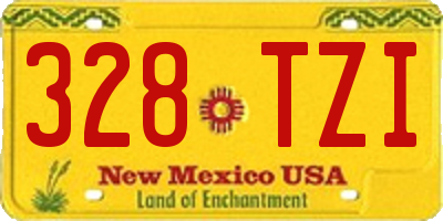 NM license plate 328TZI
