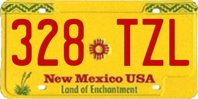 NM license plate 328TZL