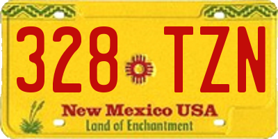 NM license plate 328TZN
