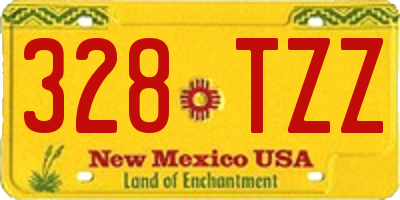 NM license plate 328TZZ