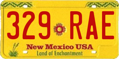 NM license plate 329RAE