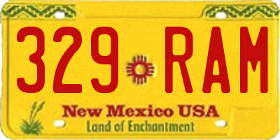 NM license plate 329RAM